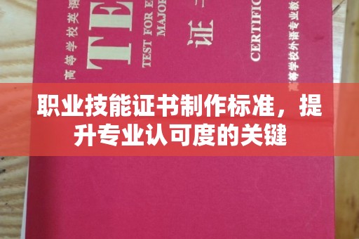 山阳职业技能证书制作标准，提升专业认可度的关键
