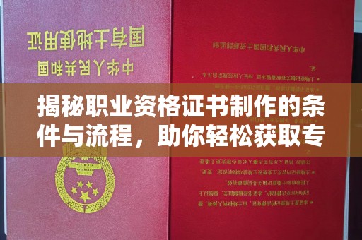 山阳揭秘职业资格证书制作的条件与流程，助你轻松获取专业认证