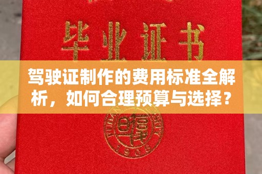 山阳驾驶证制作的费用标准全解析，如何合理预算与选择？