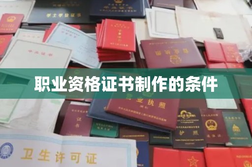 山阳职业资格证书制作的条件