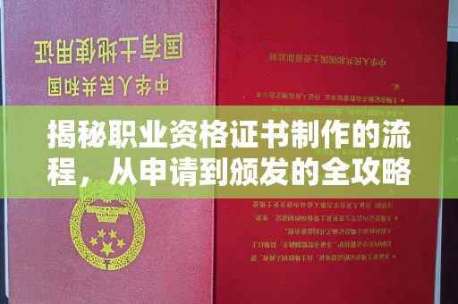 山阳揭秘职业资格证书制作的流程，从申请到颁发的全攻略