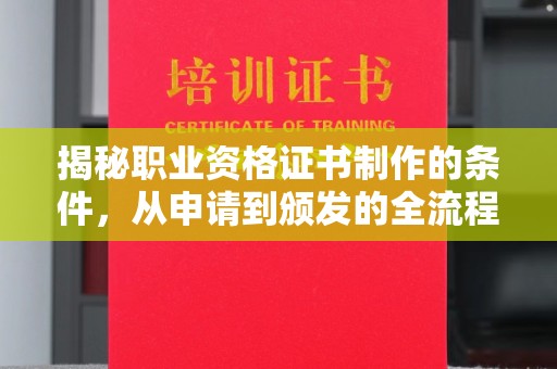 山阳揭秘职业资格证书制作的条件，从申请到颁发的全流程解析